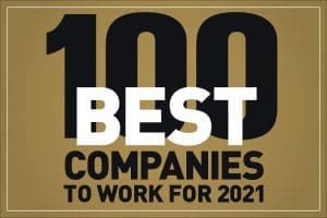 100 Best companies to work for 2021 logo