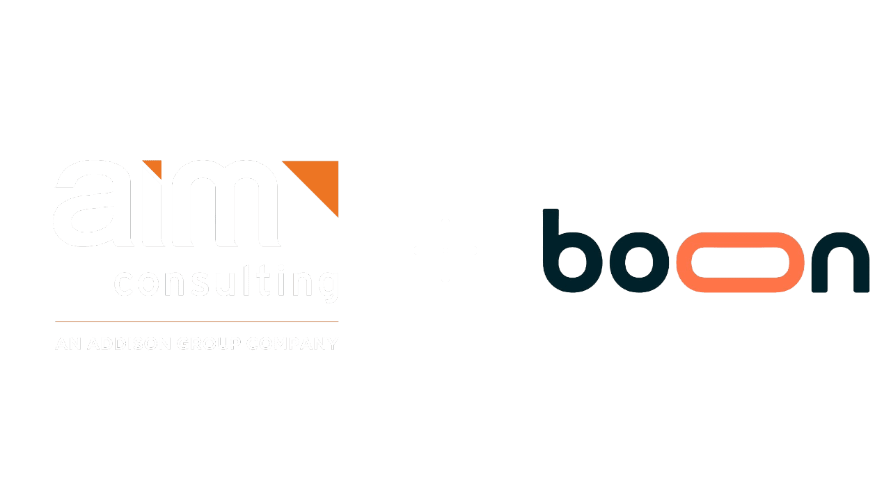 aim consulting and boon logic logos