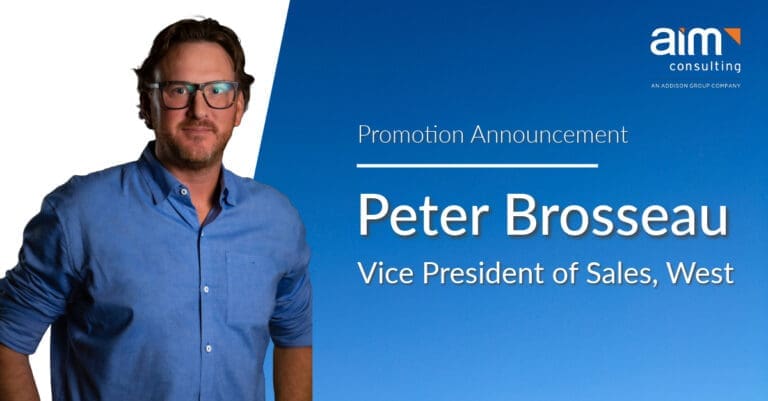 Promotion Announcement: Peter Brosseau, VP of Sales, West