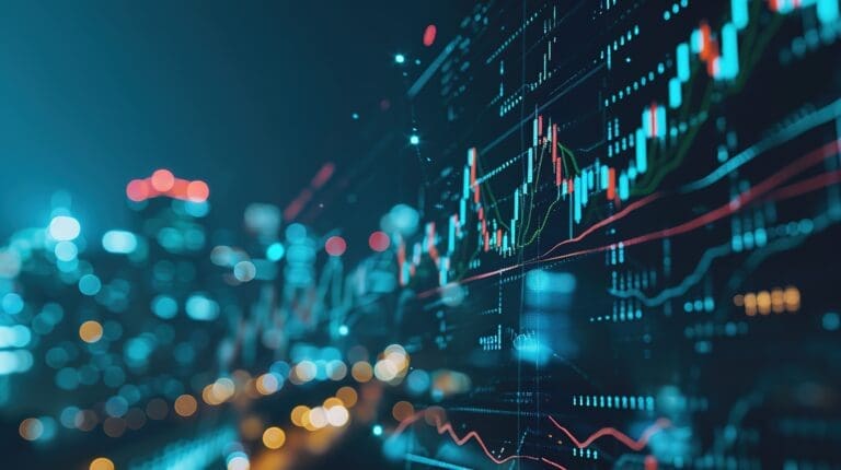 Global business growth graph stock financial success market chart on digital investment strategy exchange finance background of technology economic communication network connectivity